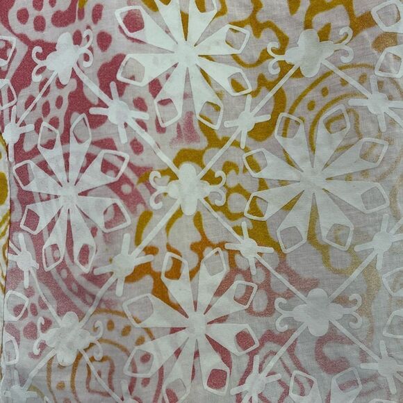 Robert Graham Embroidered Tunic Textured Floral Pink Yellow Ombre Top Size Small - Picture 6 of 11